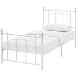 Argos Home single metal bed frame in white - British product