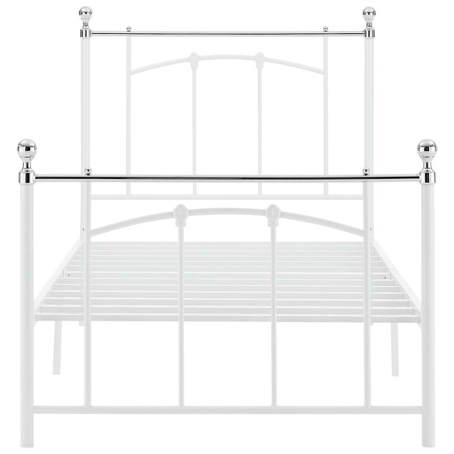 Argos Home single metal bed frame in white - British product