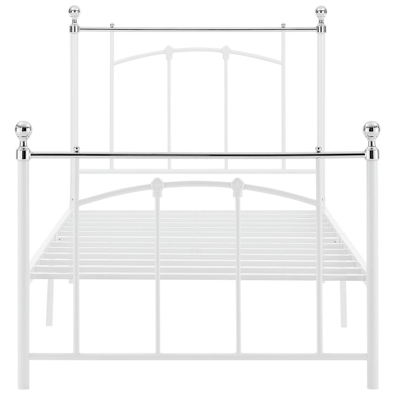 Argos Home single metal bed frame in white - British product