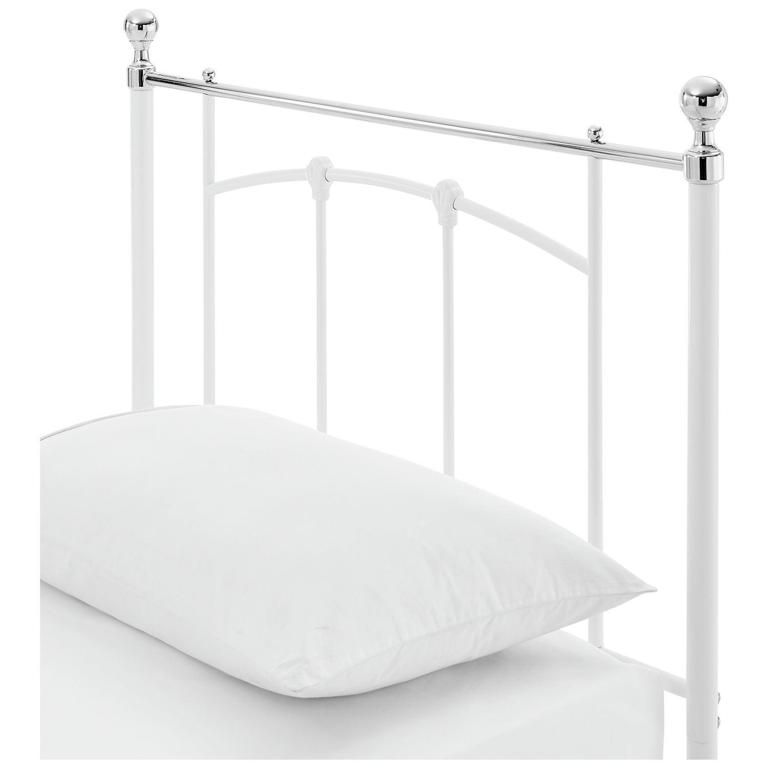 Argos Home single metal bed frame in white - British product
