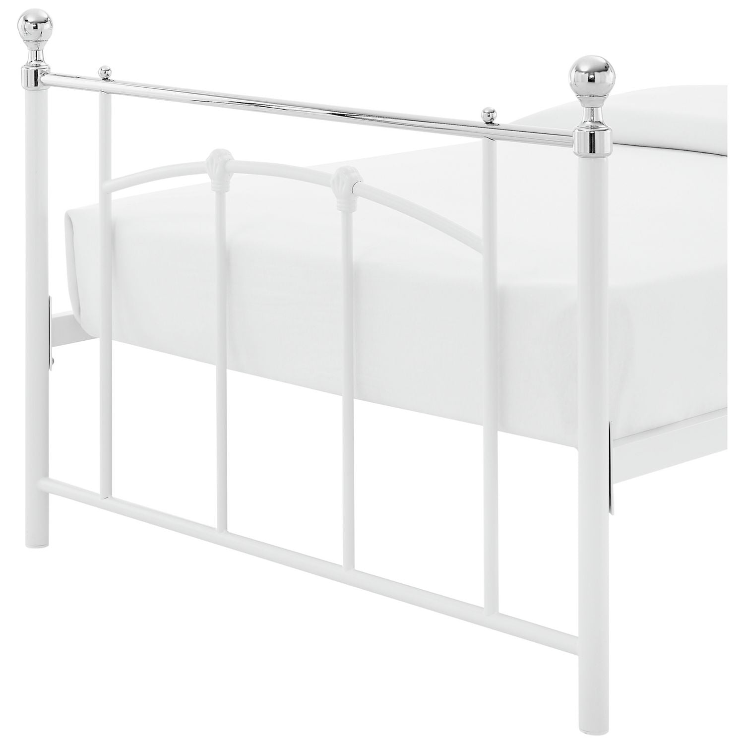 Argos Home single metal bed frame in white - British product
