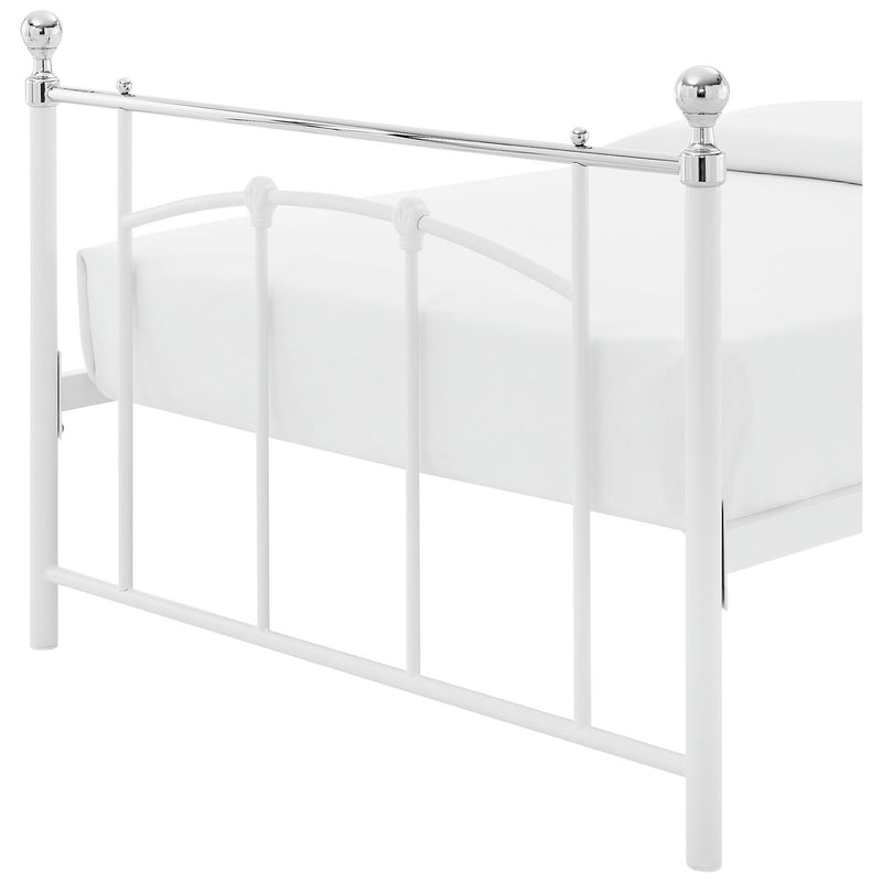 Argos Home single metal bed frame in white - British product