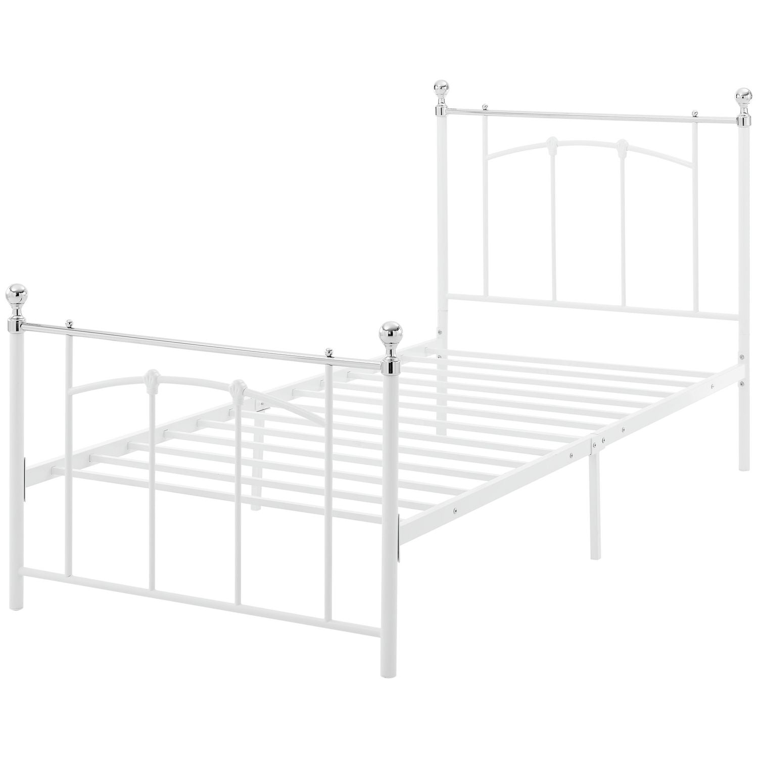 Argos Home single metal bed frame in white - British product