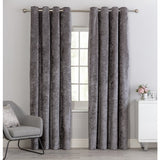 Argos Home Velvet Eyelet Curtains Charcoal 168x229cm - British product