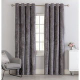 Argos Home black velvet eyelet curtains 117x183cm - British product