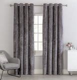 Argos Home Velvet Eyelet Curtains Charcoal 168x229cm - British product