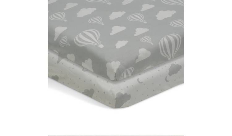 Habitat Balloon & Stars Twin Pack Nursery Fitted Sheet - Cot GOODS Argos