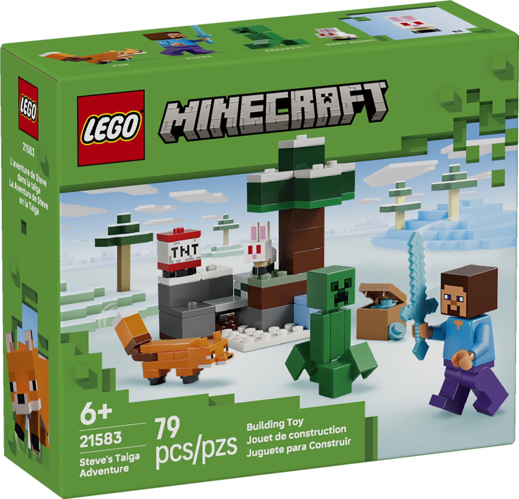 LEGO Steve's Taiga Adventure building set, UK version