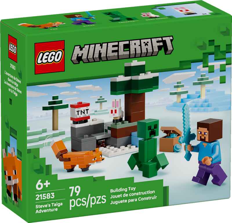 LEGO Steve's Taiga Adventure building set, UK version
