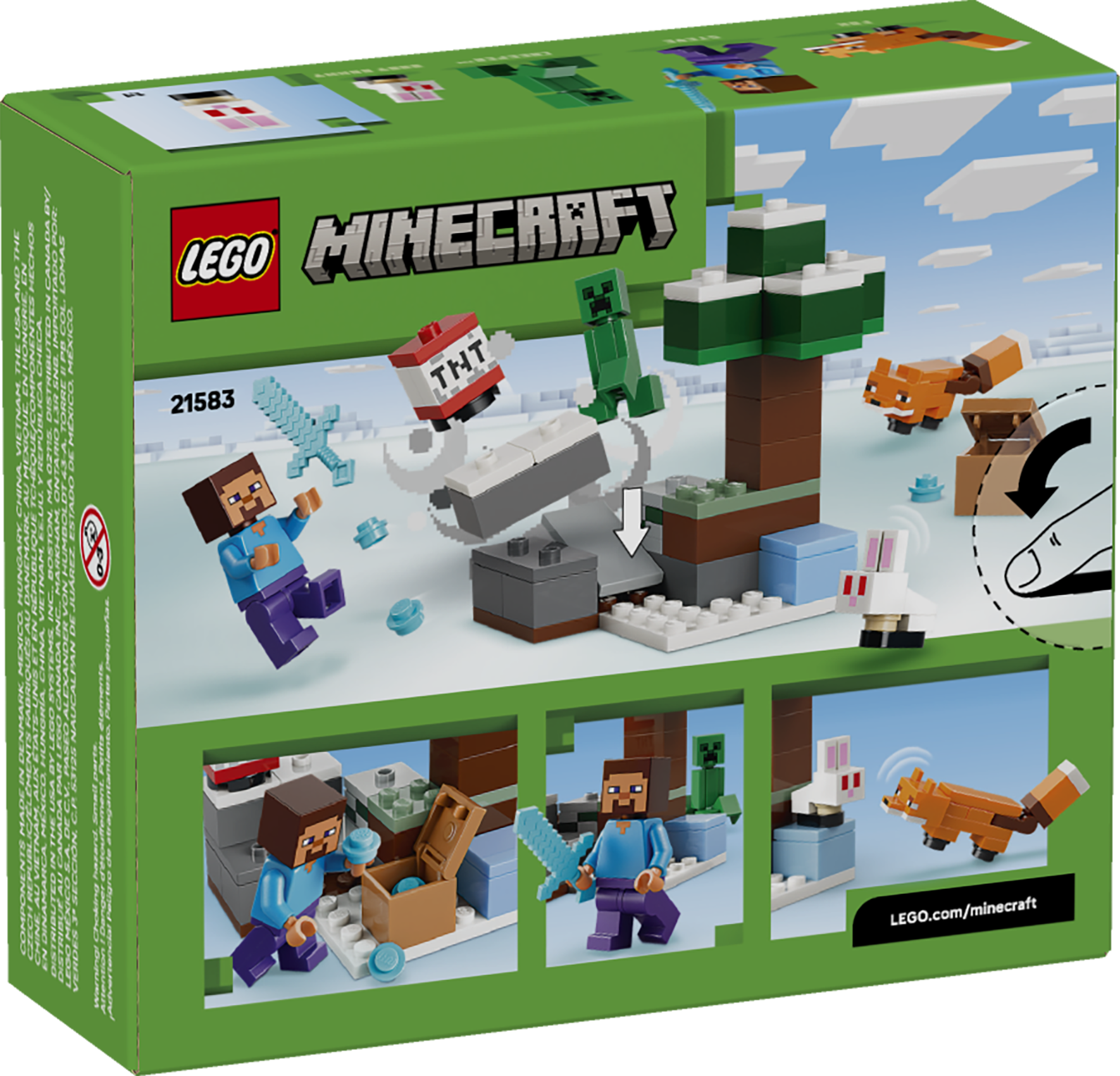 LEGO Steve's Taiga Adventure building set, UK version