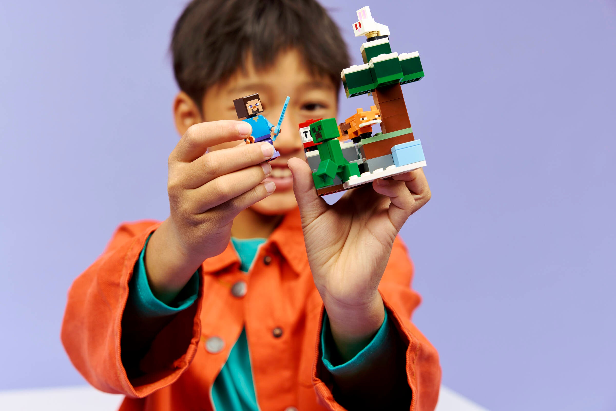 LEGO Steve's Taiga Adventure building set, UK version