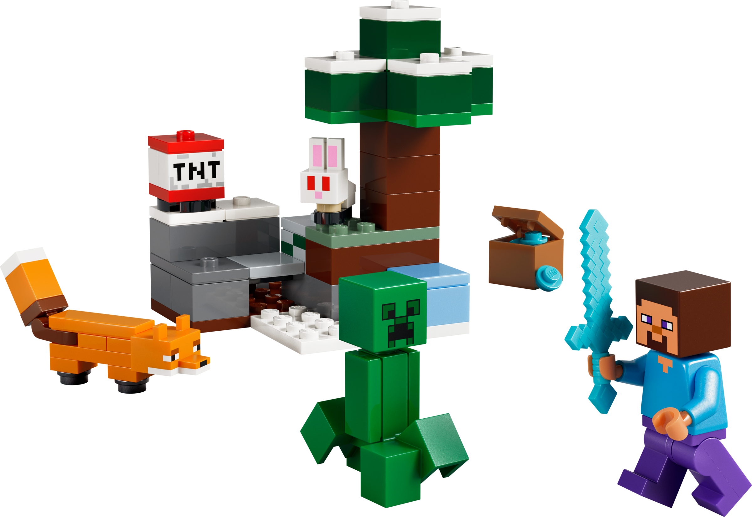 LEGO Steve's Taiga Adventure building set, UK version