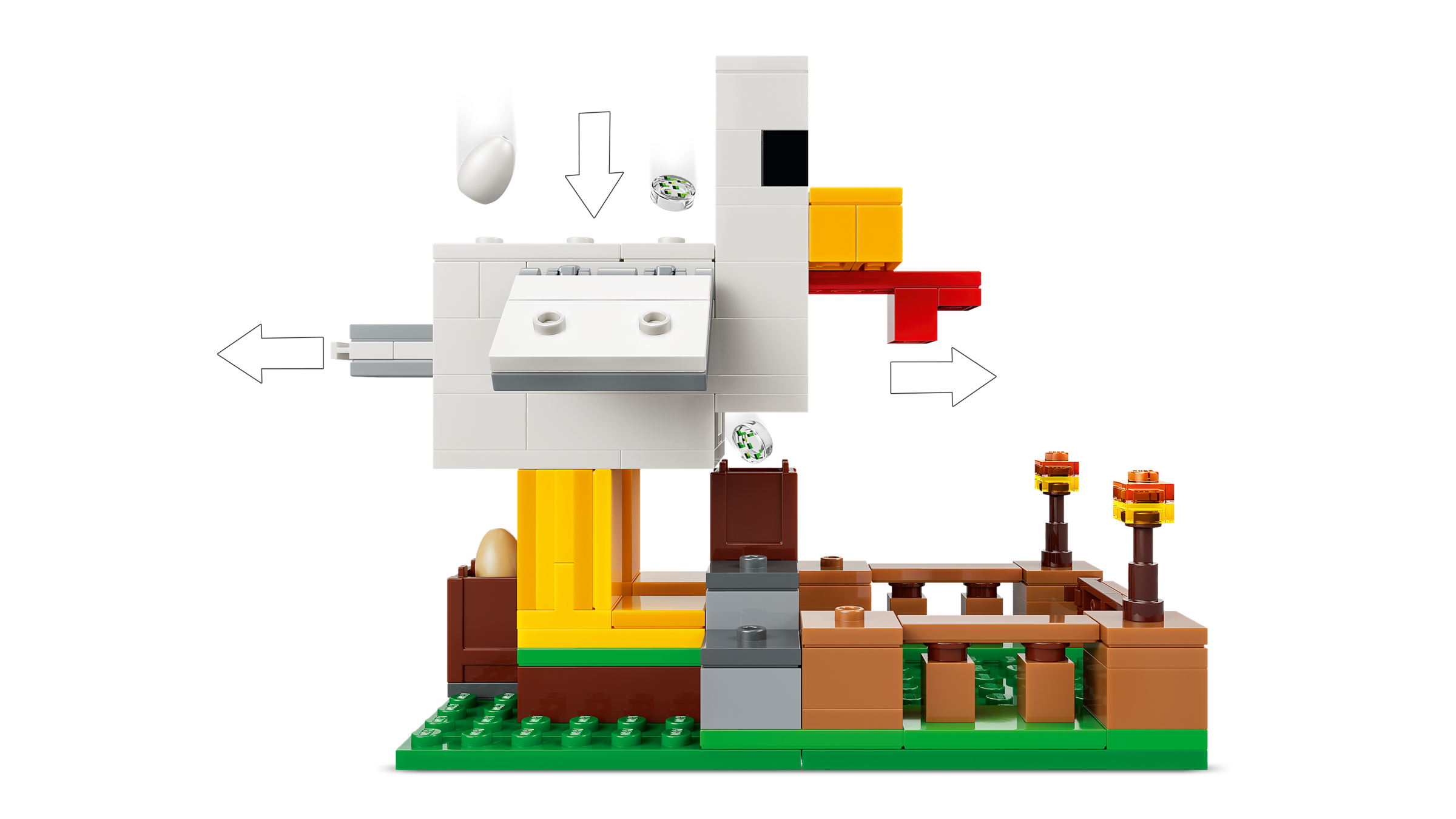 LEGO Minecraft Chicken Farm building set 233 pieces - British product