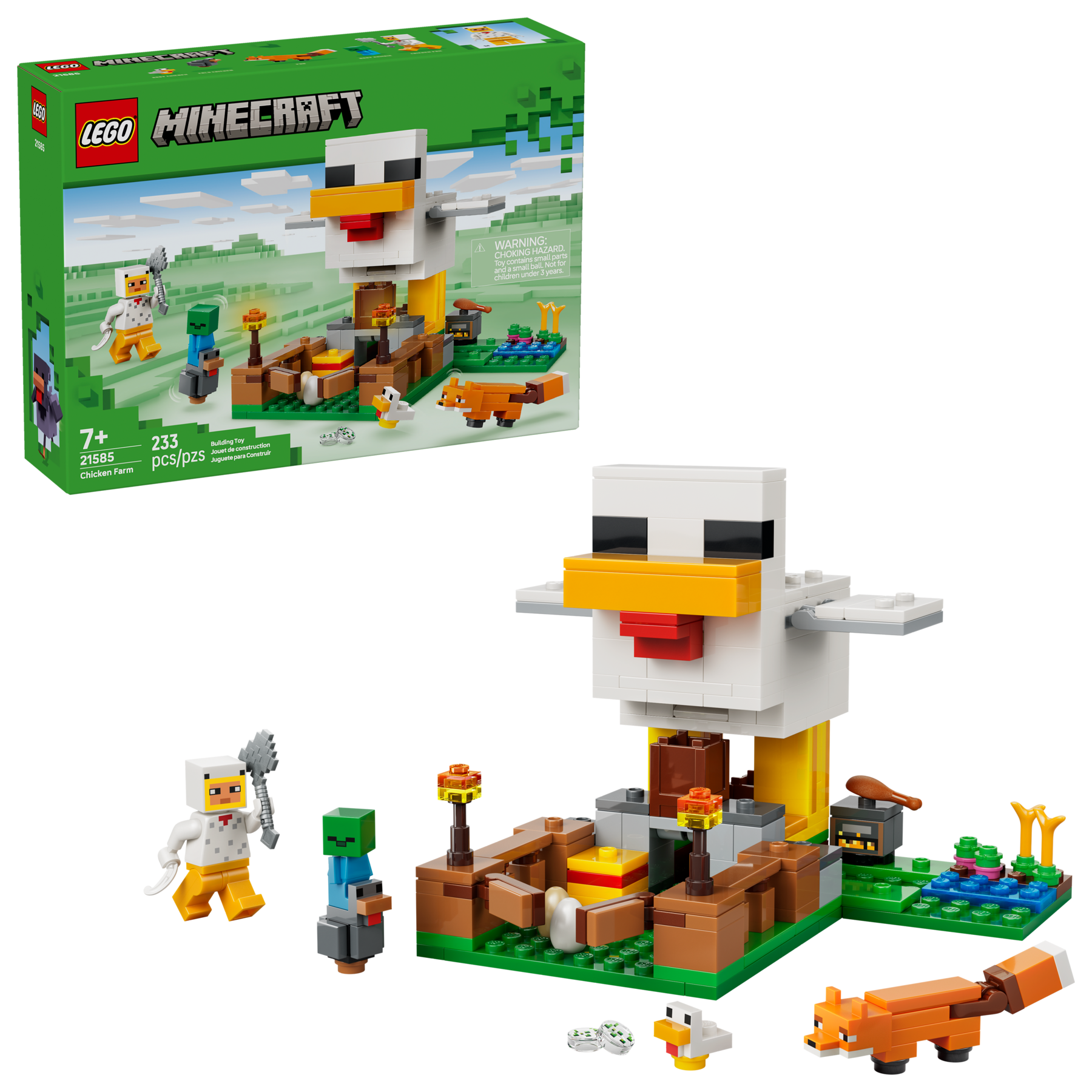 LEGO Minecraft Chicken Farm building set 233 pieces - British product