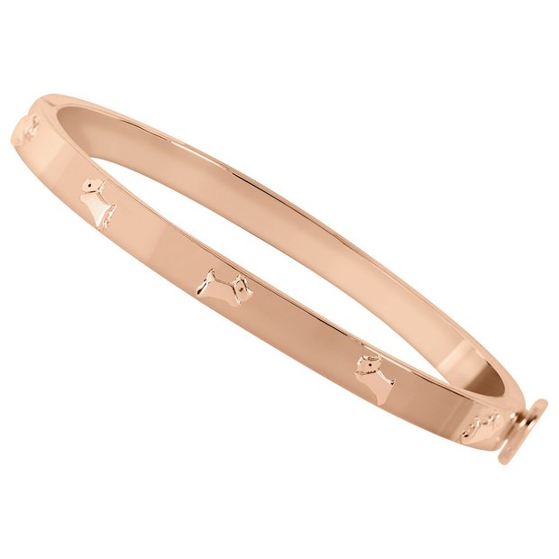 Radley rose gold plated jumping dog bangle (British brand)