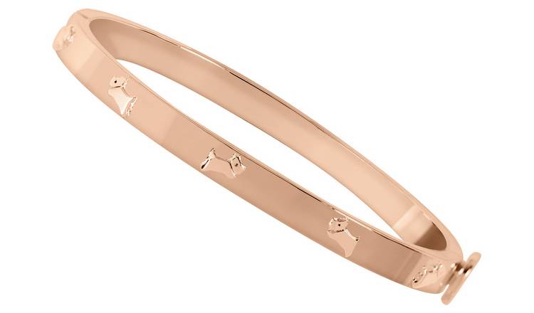 Radley rose gold plated jumping dog bangle (British brand)