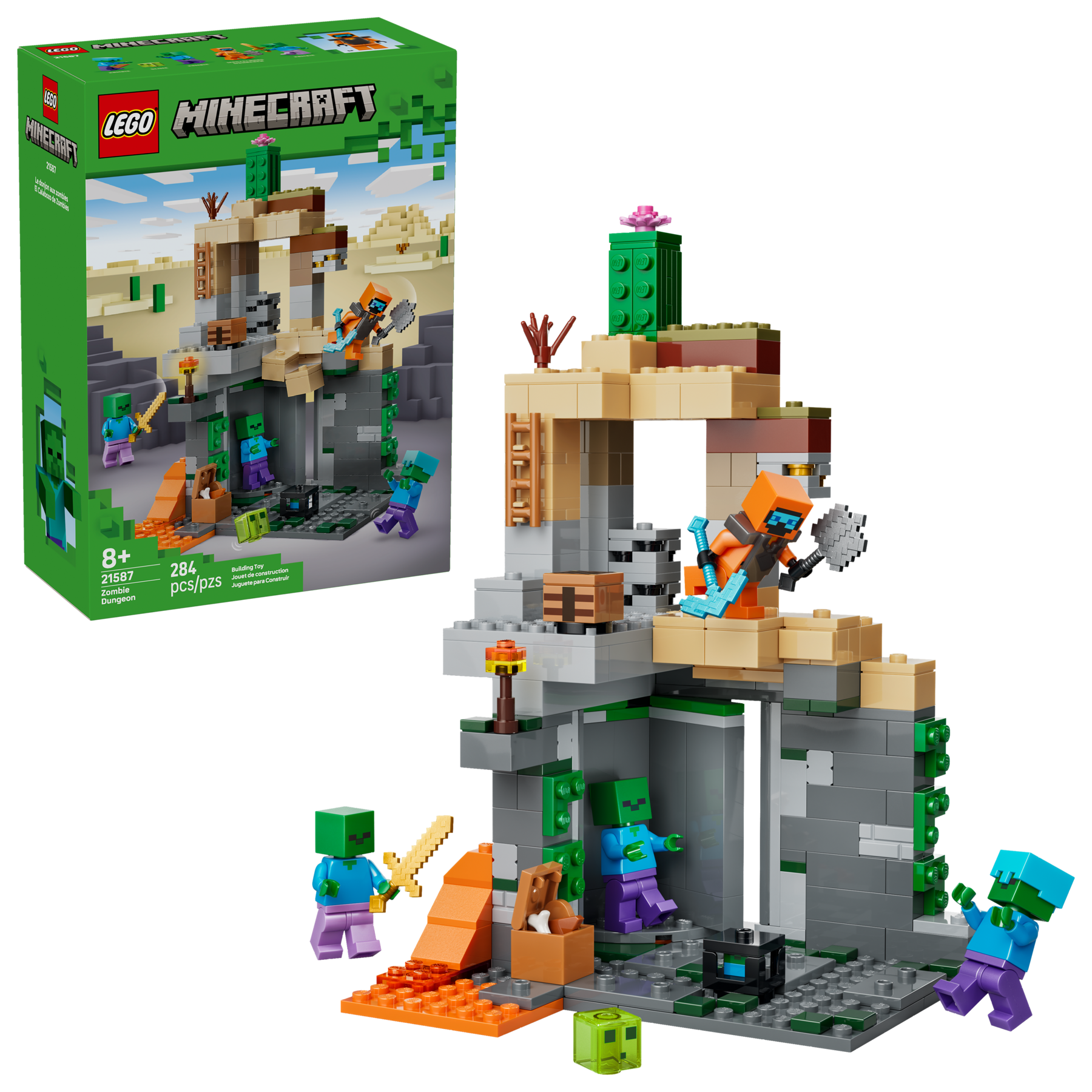 LEGO Minecraft Zombie Dungeon building set 284 pieces - British product