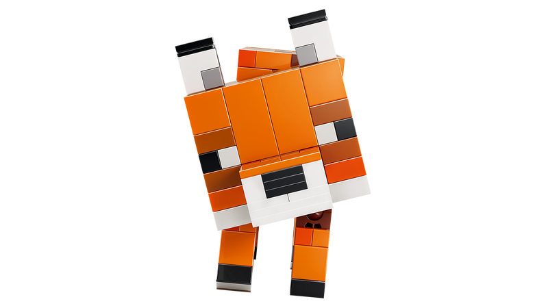 LEGO Minecraft fox building set, 497 pieces, imported from the UK