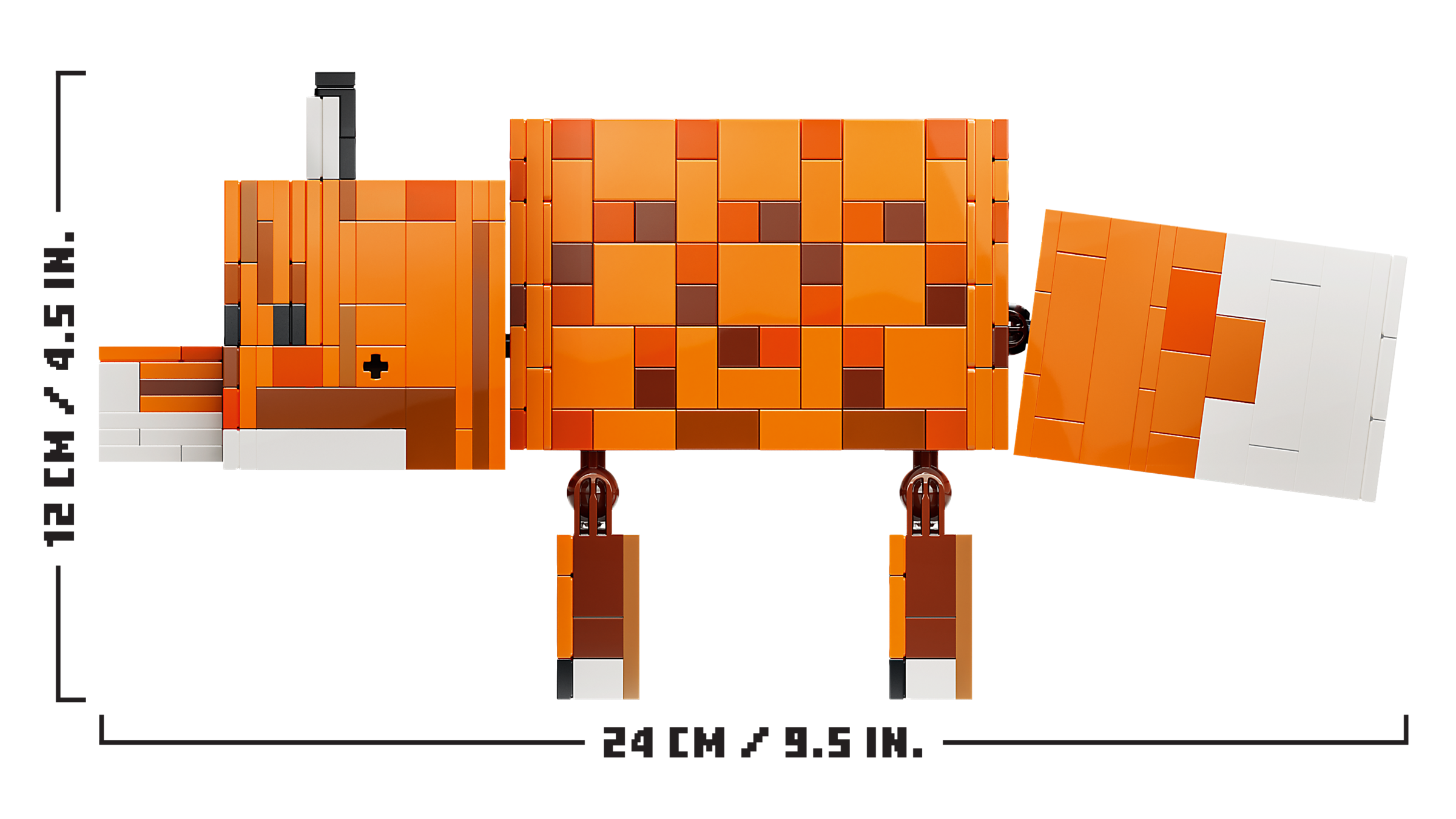 LEGO Minecraft fox building set, 497 pieces, imported from the UK