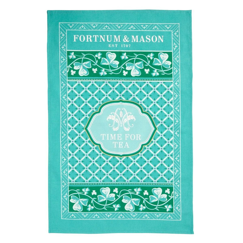 Fortnum & Mason cotton tea towel Time for Tea design (British brand)