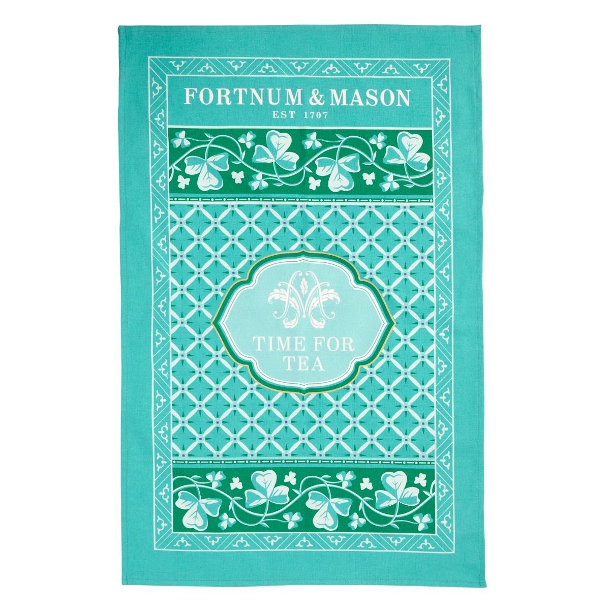 Fortnum & Mason cotton tea towel Time for Tea design (British brand)