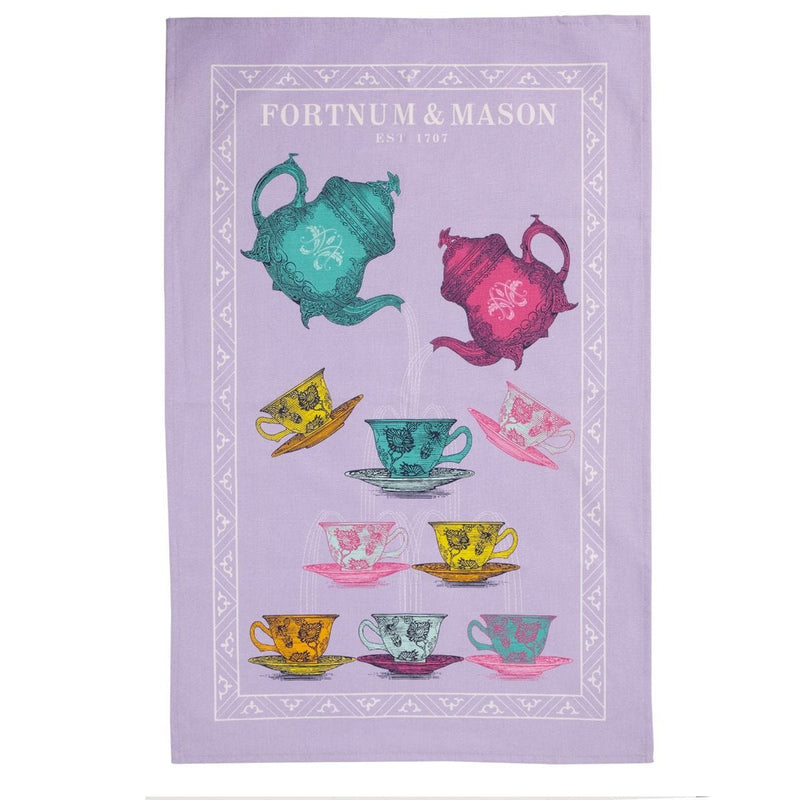 Fortnum & Mason tea towel teapot teacup design 48x74cm (British brand)