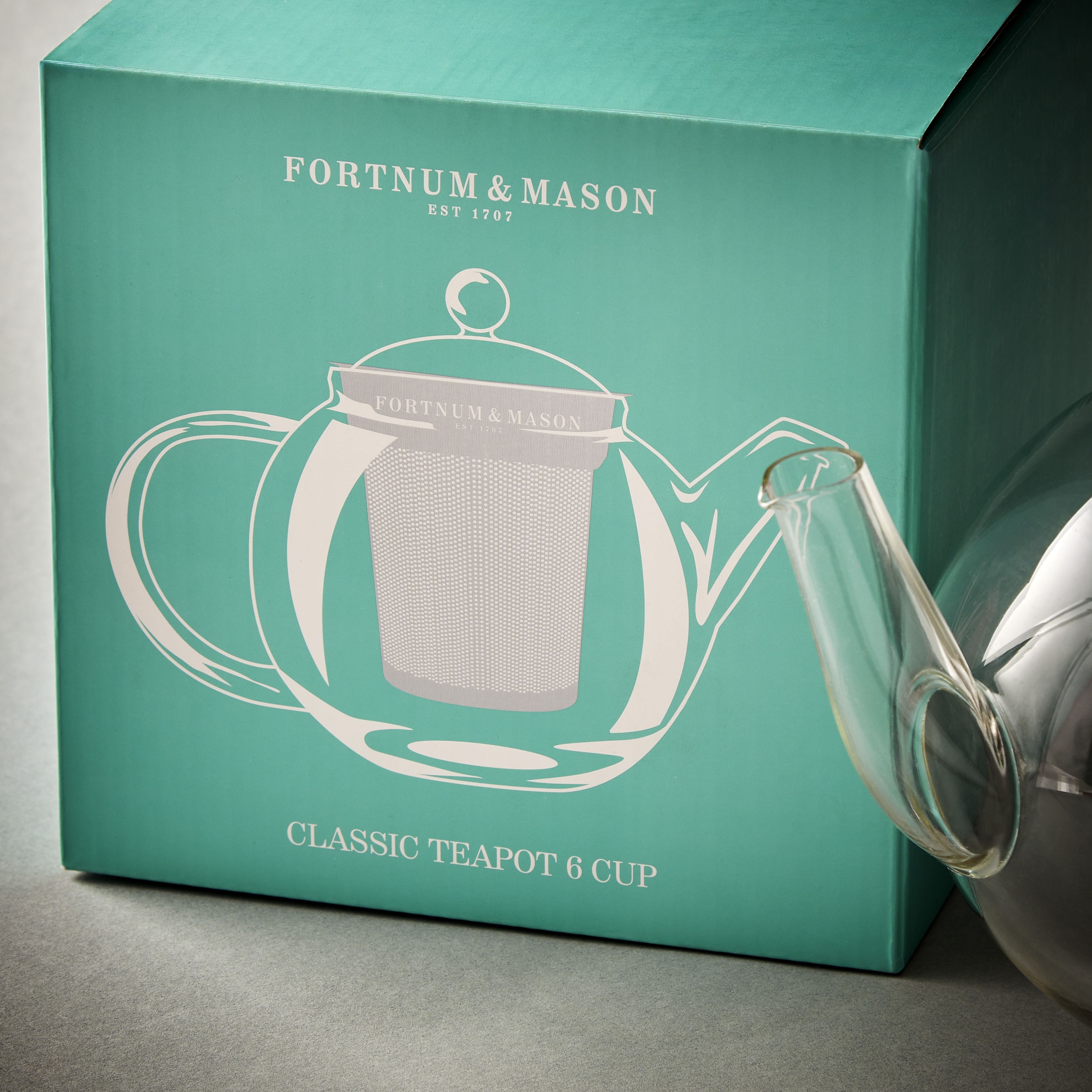Fortnum's Classic glass teapot 6 cup - British product