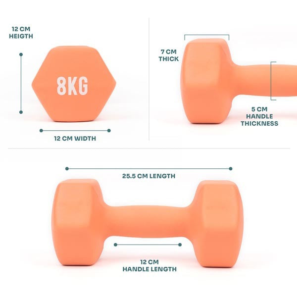 Myga Hexagonal Dumbbell - 8kg Pair GOODS Superdrug   