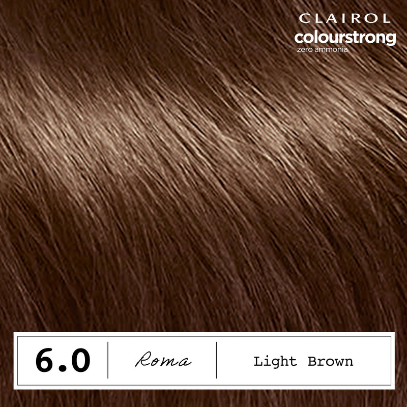 Clairol Colour Strong Light Brown 6.0 permanent hair dye, UK version