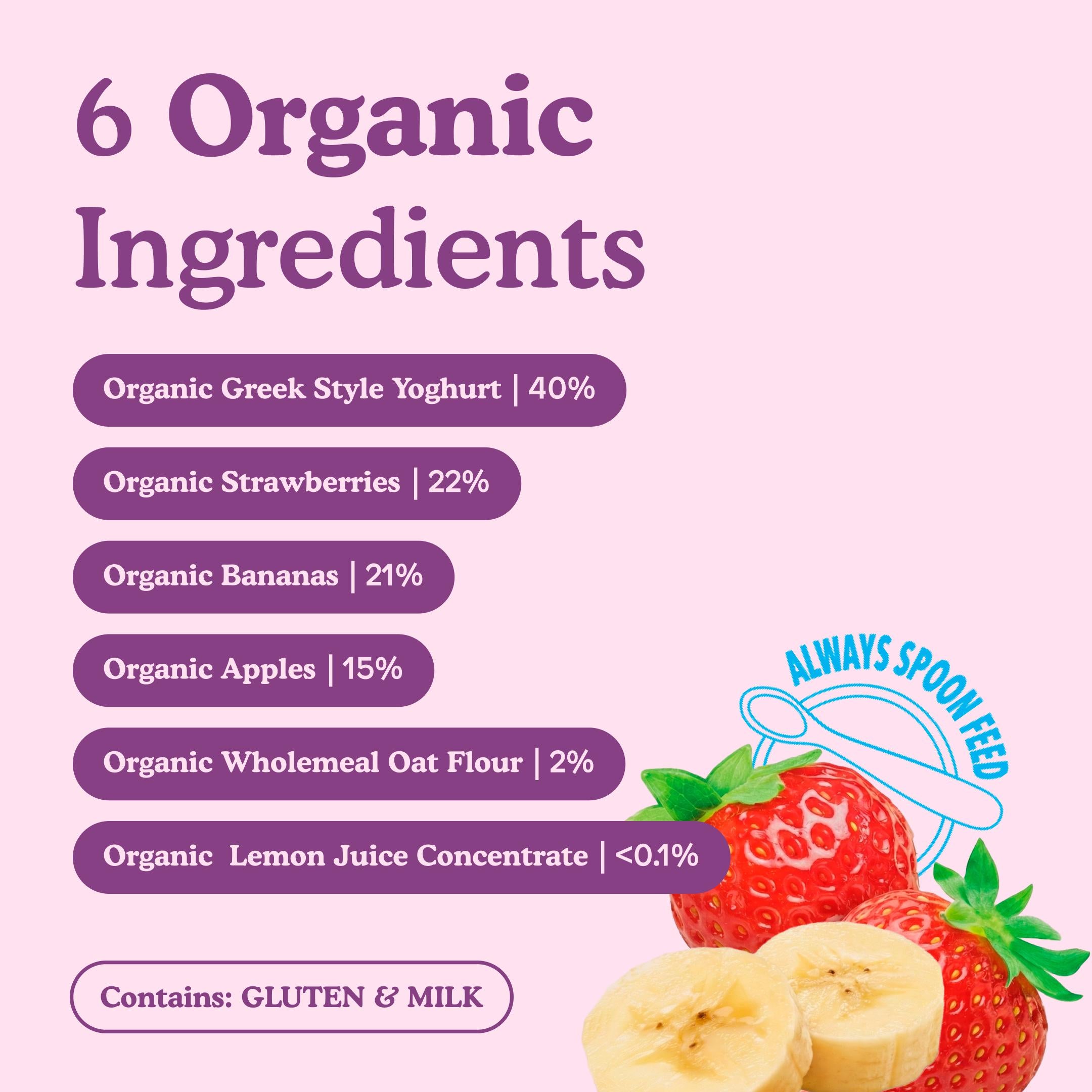 Little Freddie baby yogurt strawberry and banana 100g, UK version