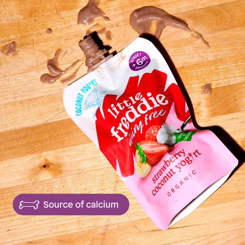 Little Freddie organic strawberry yoghurt baby pouch 90g - British product