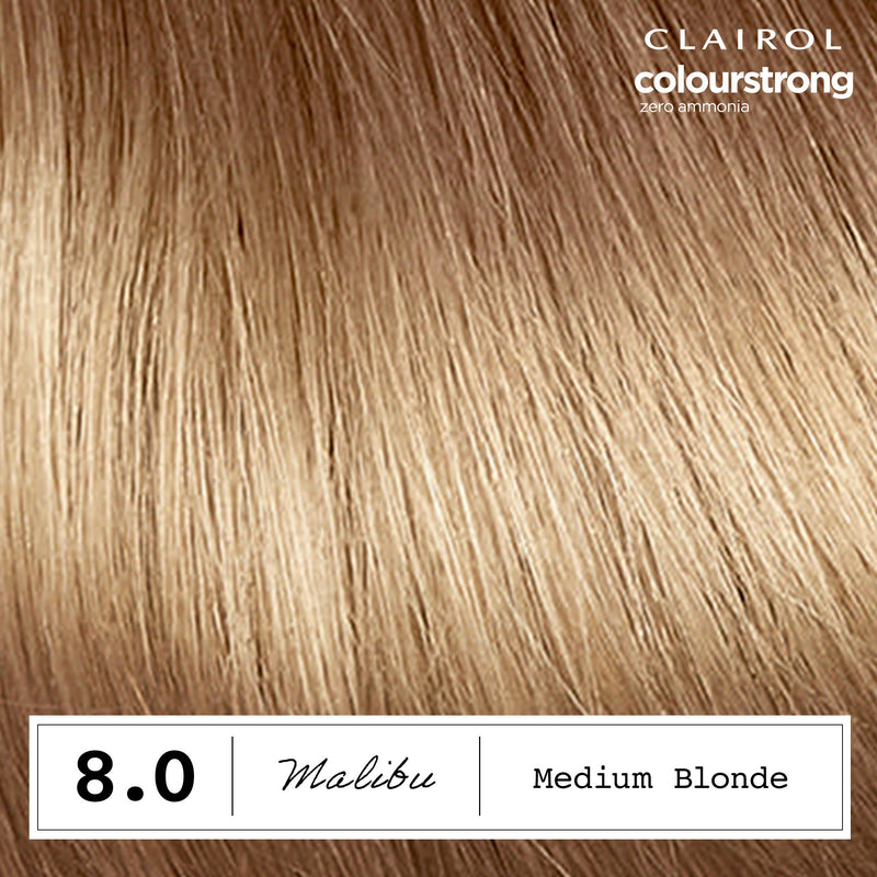 Clairol Colour Strong Medium Blonde 8.0 permanent hair dye - British product