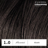 Clairol Colour Strong Black hair dye 1.0, imported from the UK