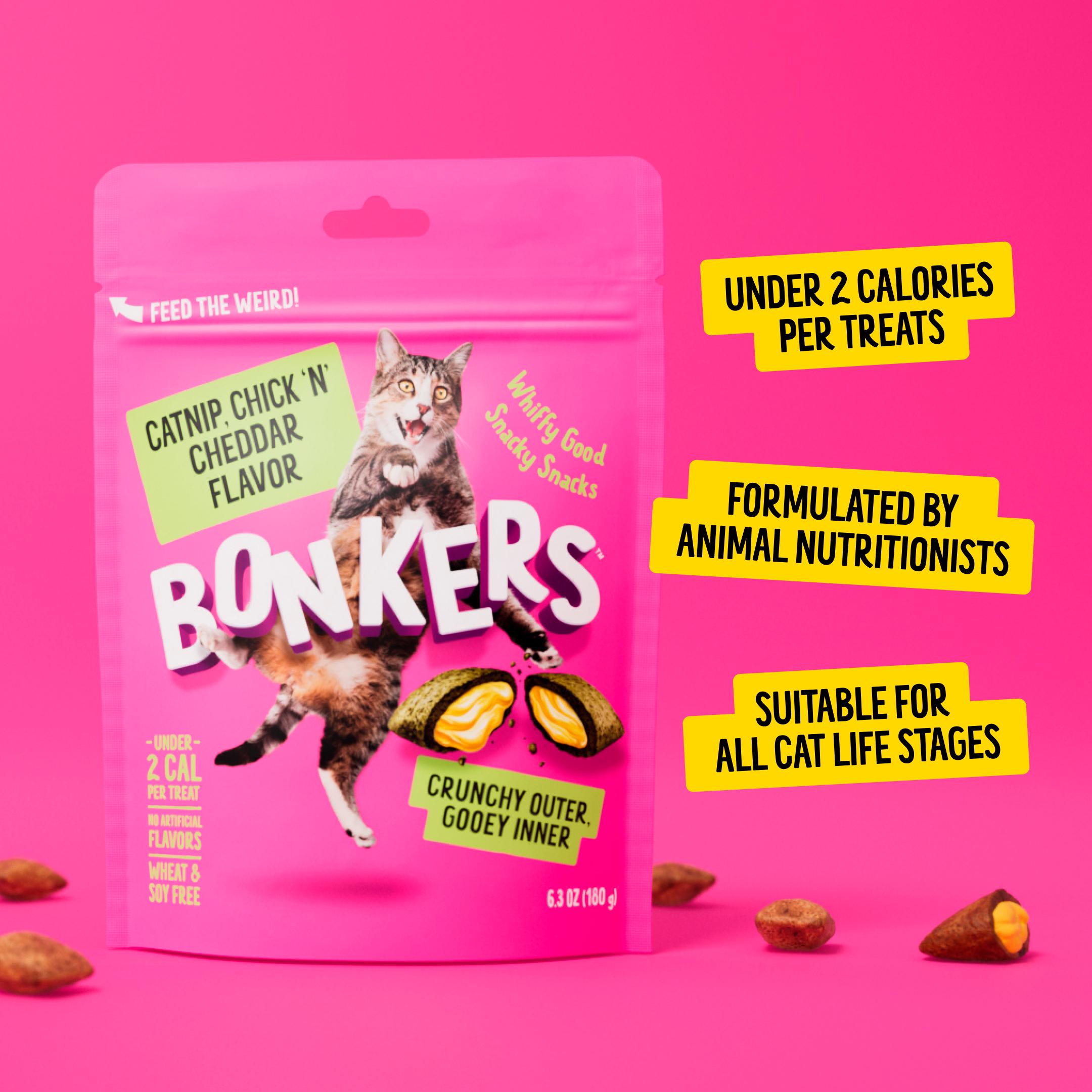 Bonkers Cat Treats Chick N Cheddar 60g - British product