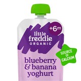 Little Freddie baby food pouch blueberry banana Greek style yogurt 100g - British product