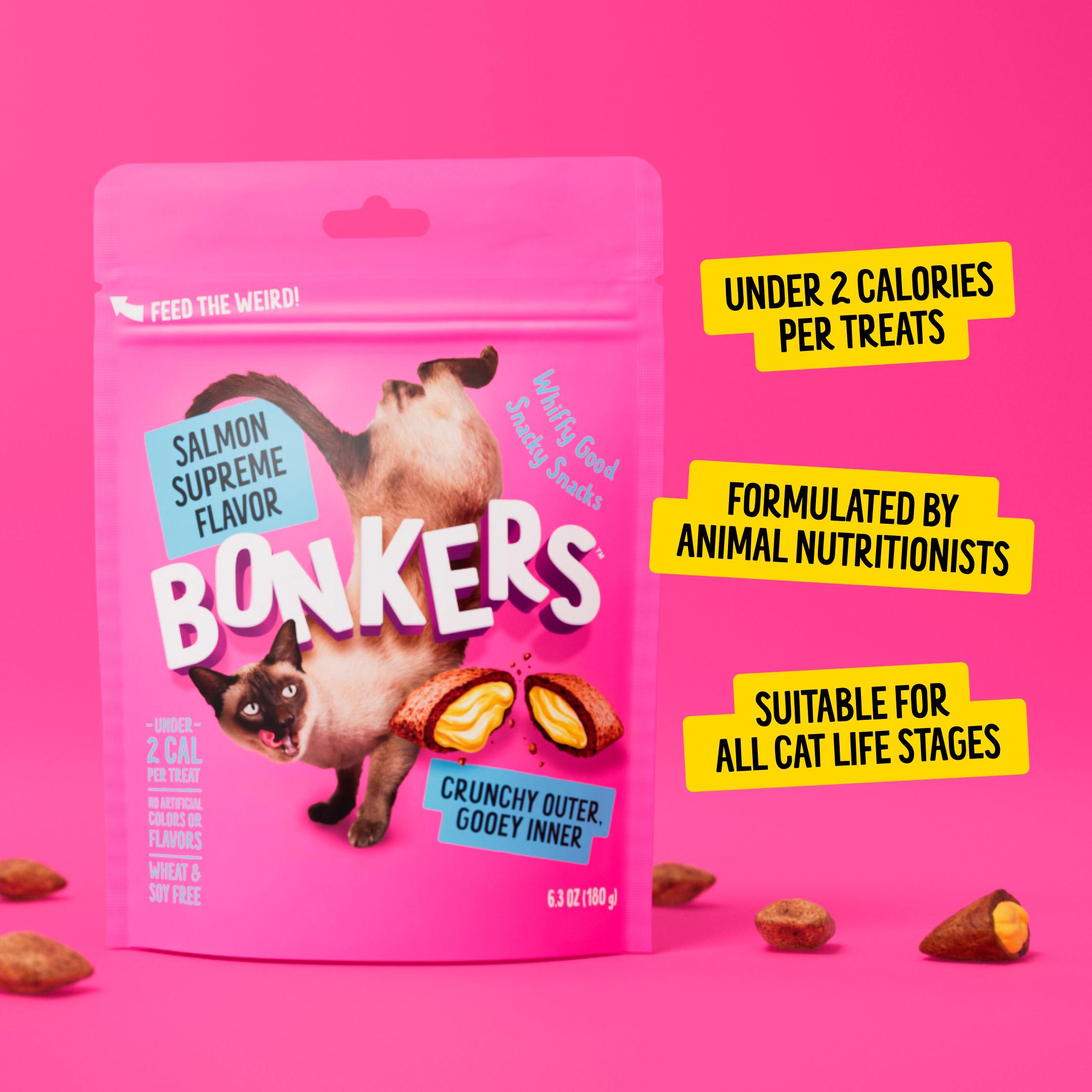 Bonkers Salmon Supreme Cat Treats 180g - British product