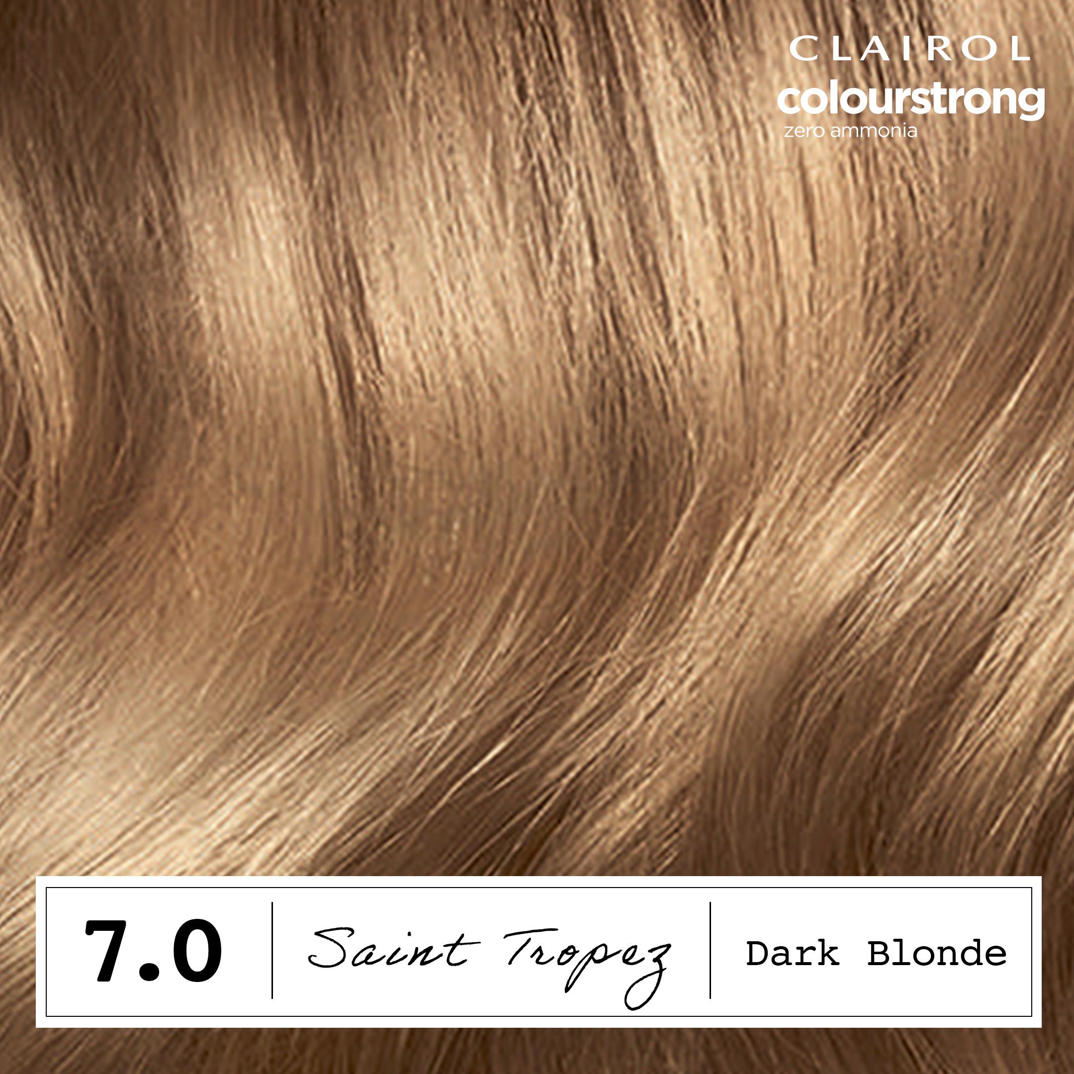 Clairol Colour Strong Dark Blonde 7.0 permanent hair dye - British product