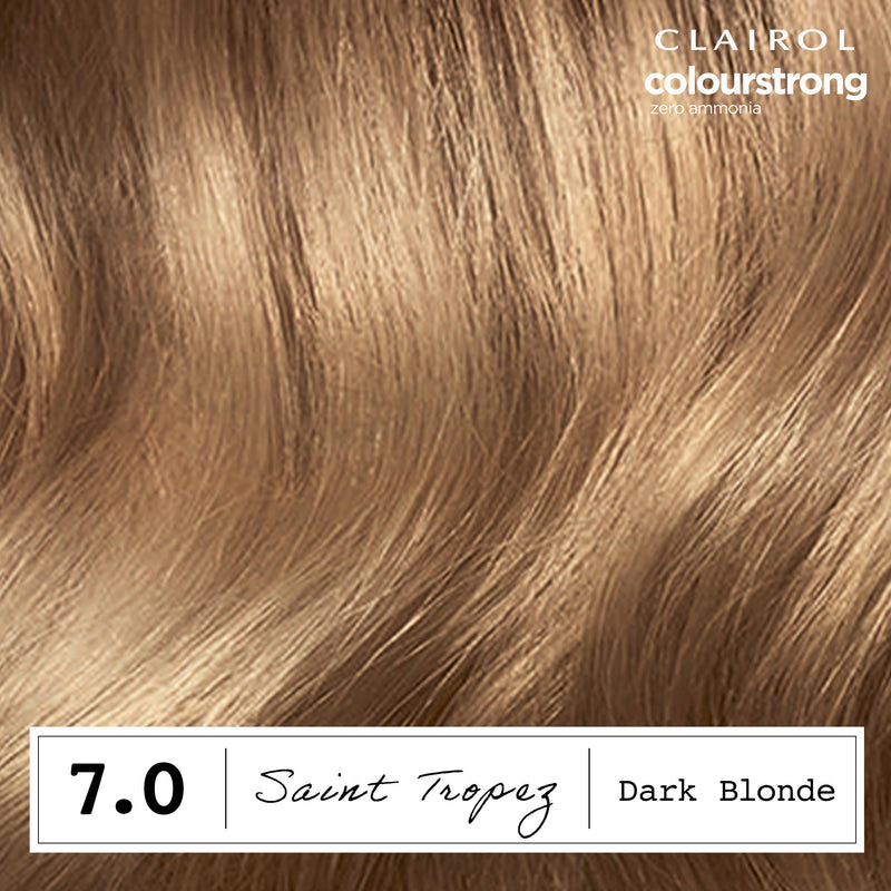 Clairol Colour Strong Dark Blonde 7.0 permanent hair dye - British product