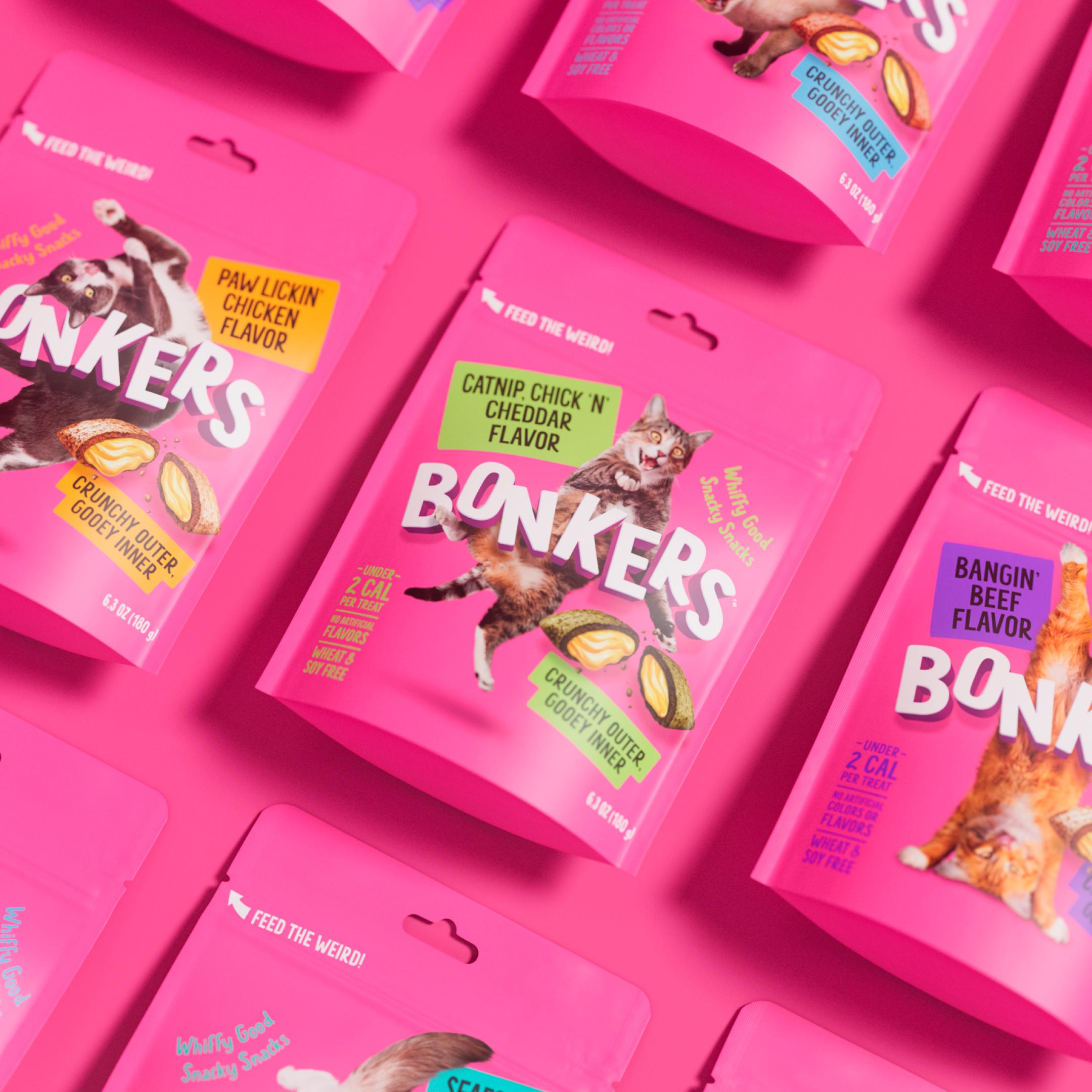 Bonkers Cat Treats Chick N Cheddar 60g - British product