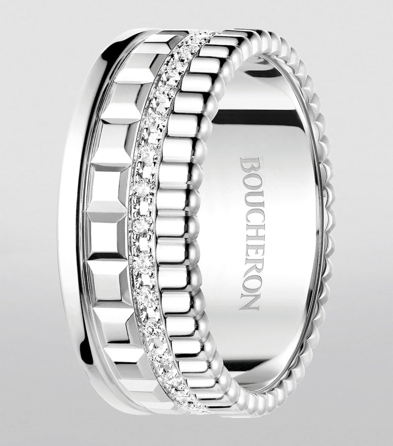 Boucheron Quatre Radiant small white gold diamond ring (British brand)