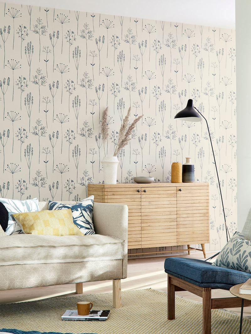 Scion Denim Stipa wallpaper 10.05M (British brand)