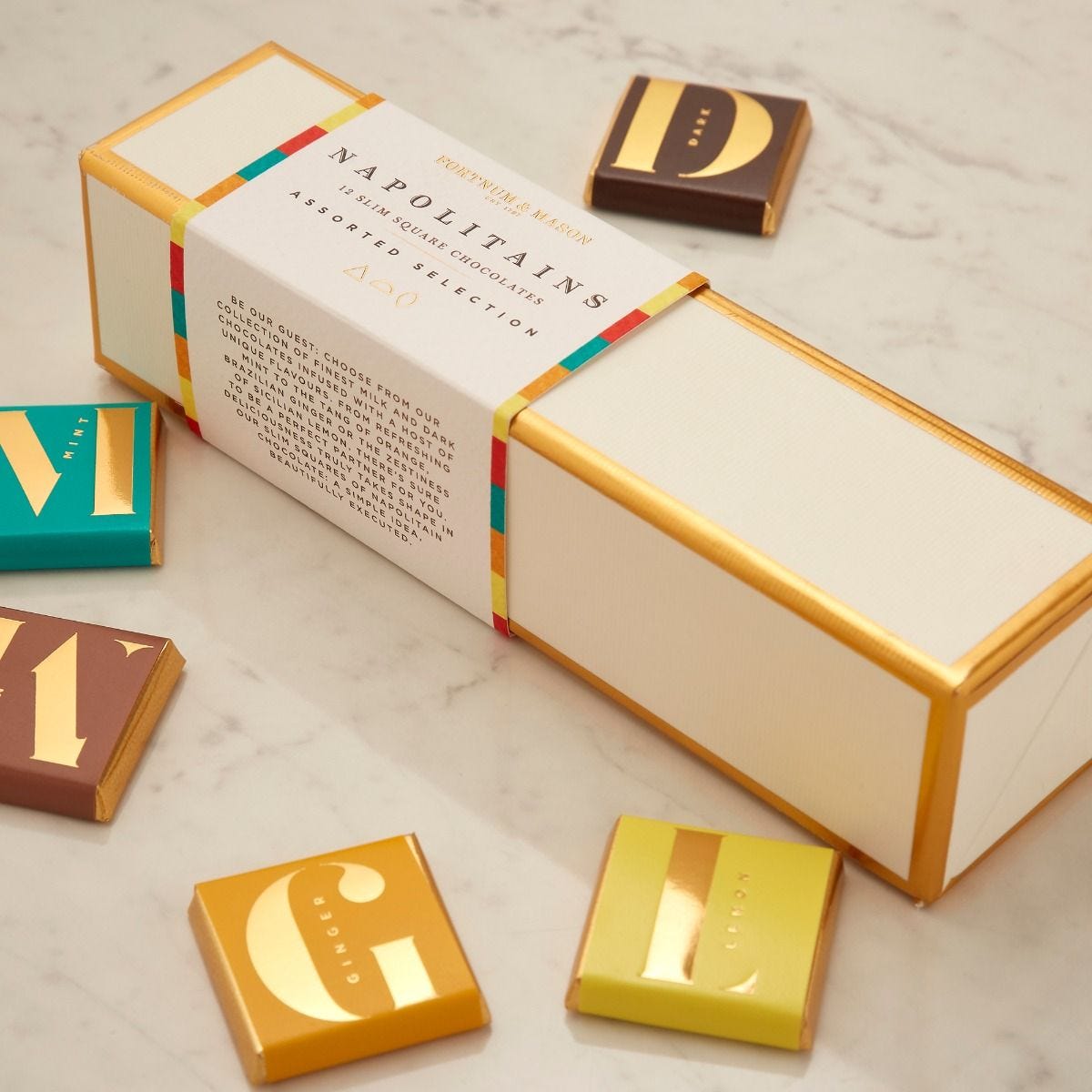 Fortnum's Napolitains assorted chocolate squares 182g, UK version