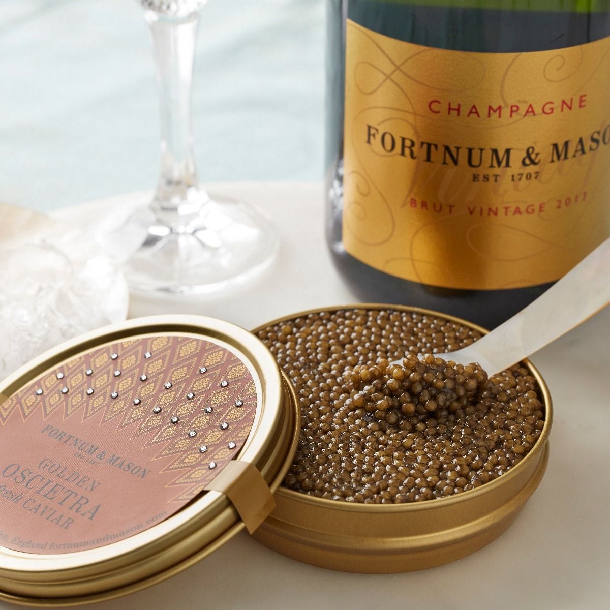 Golden Oscietra hand-graded caviar 125g tin, UK version