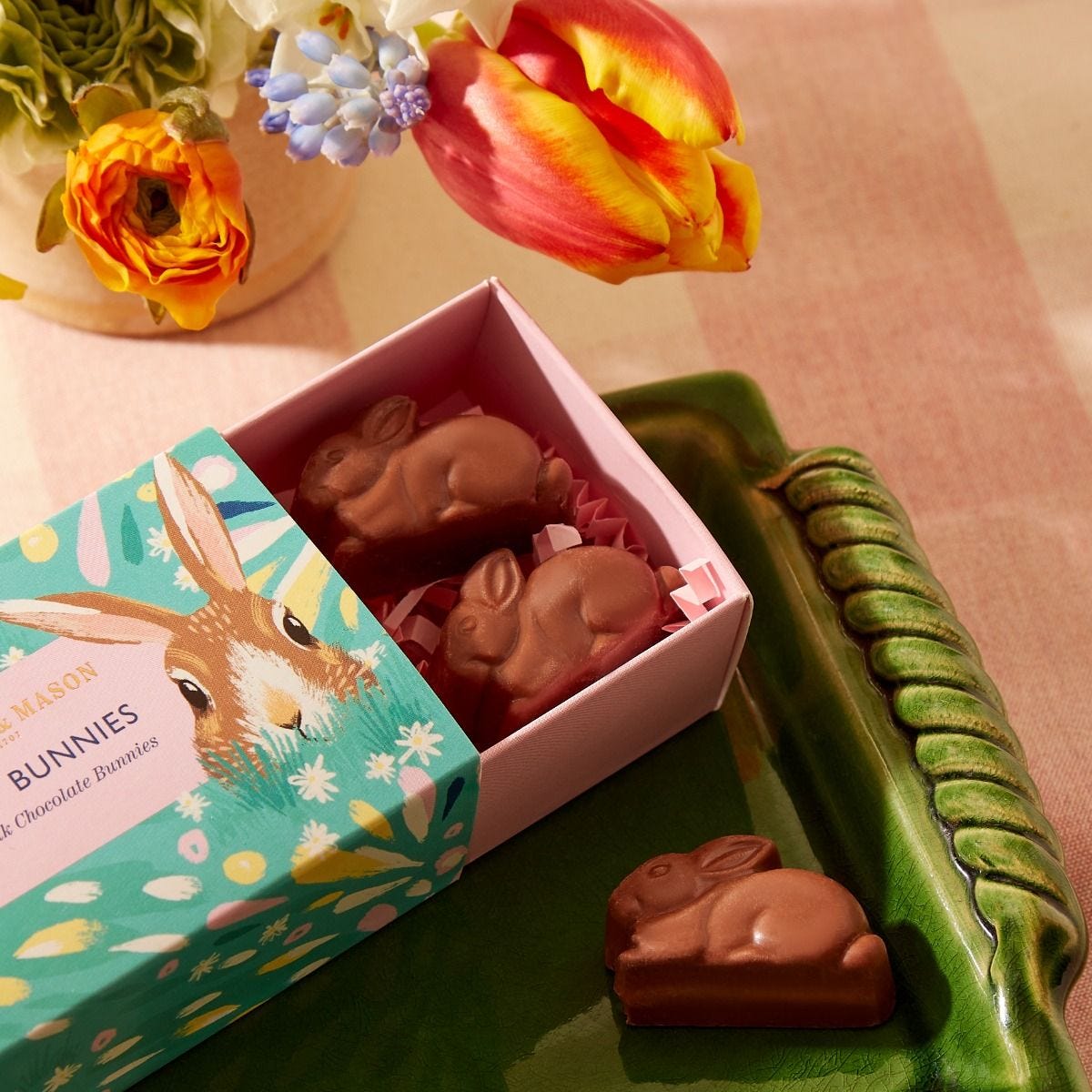Milk chocolate matchbox bunnies 30g, imported from the UK