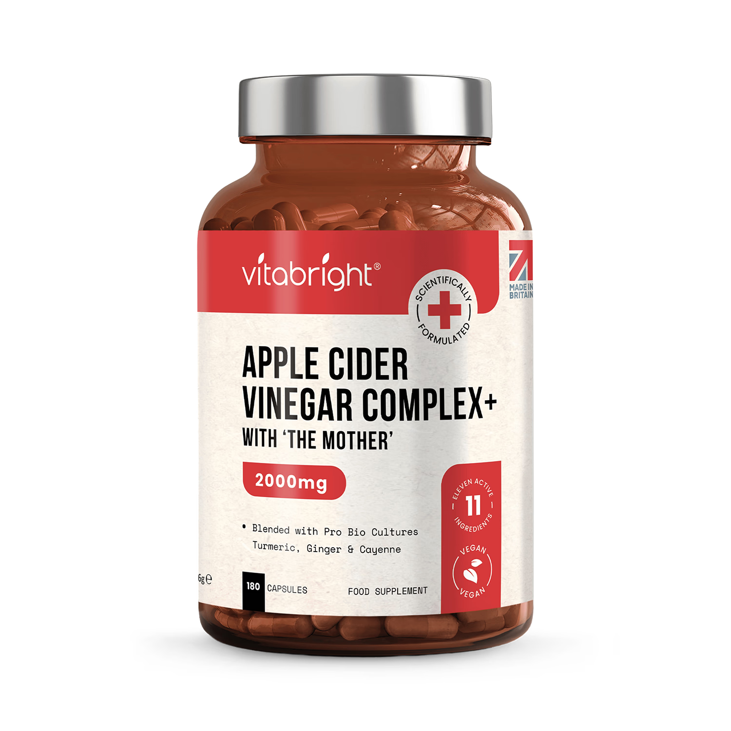VitaBright ACV complex capsules 180 count - British product