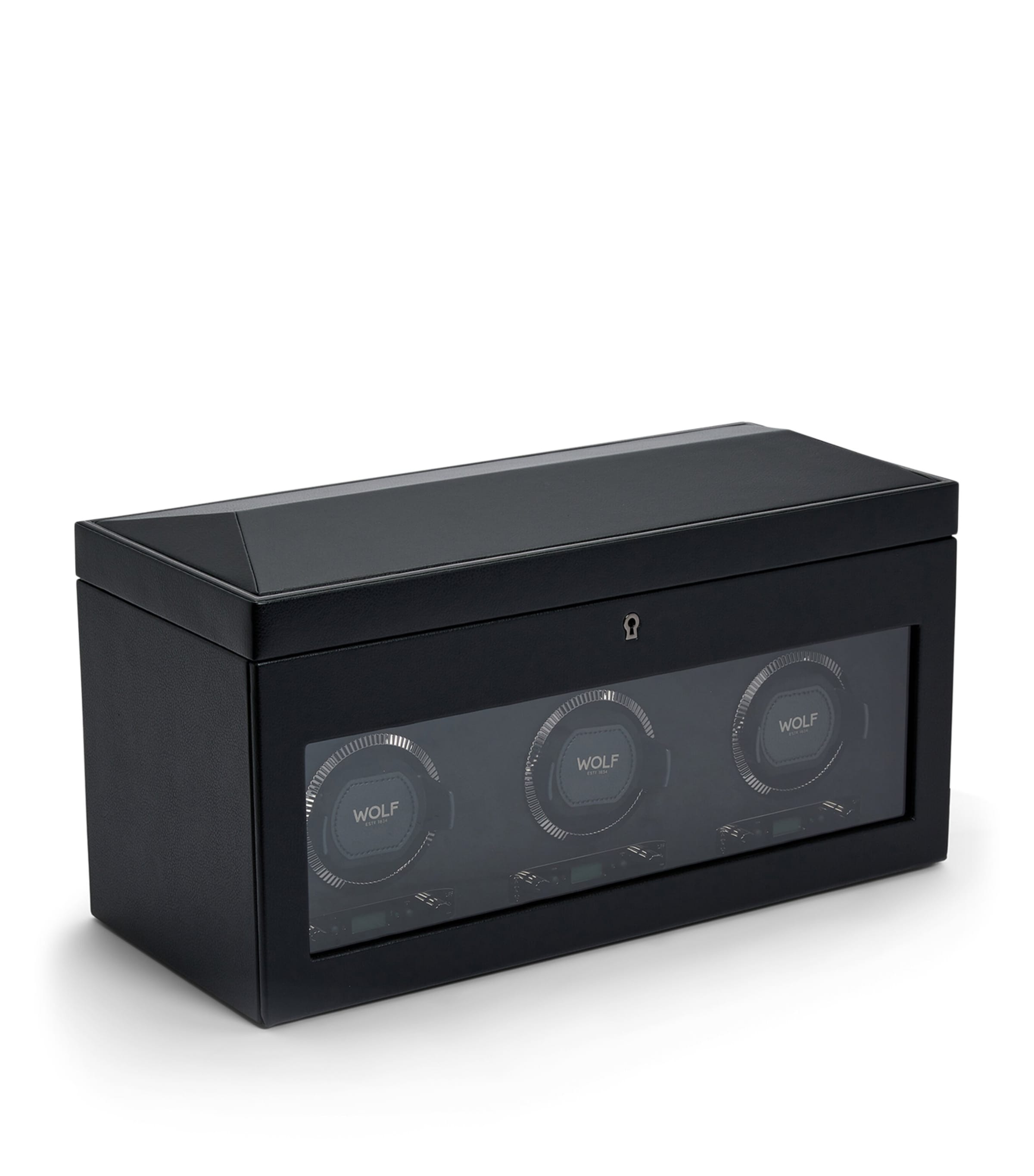 WOLF British Racing triple watch winder, vegan leather (British brand)