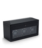 WOLF British Racing triple watch winder, vegan leather (British brand)
