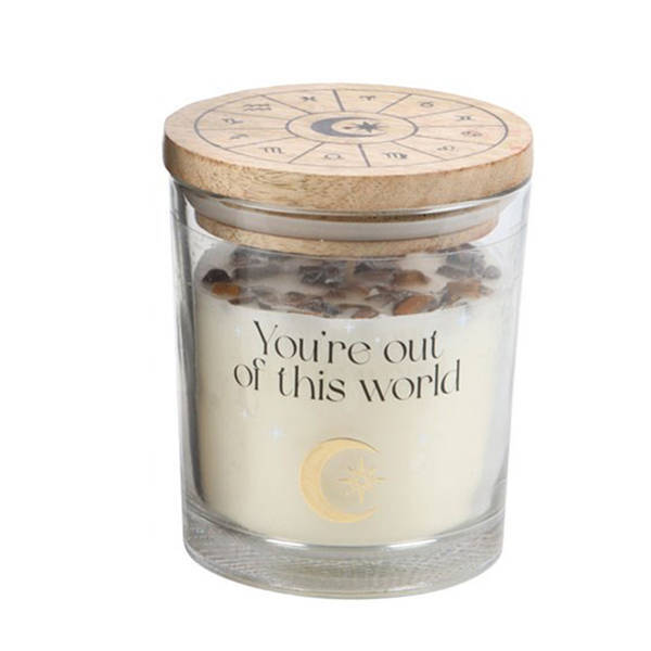 Something Different Vanilla Stardust crystal chips candle 10cm, UK version