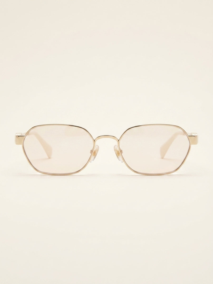 Gucci GG1593S rectangular metal sunglasses with tinted lenses - British product