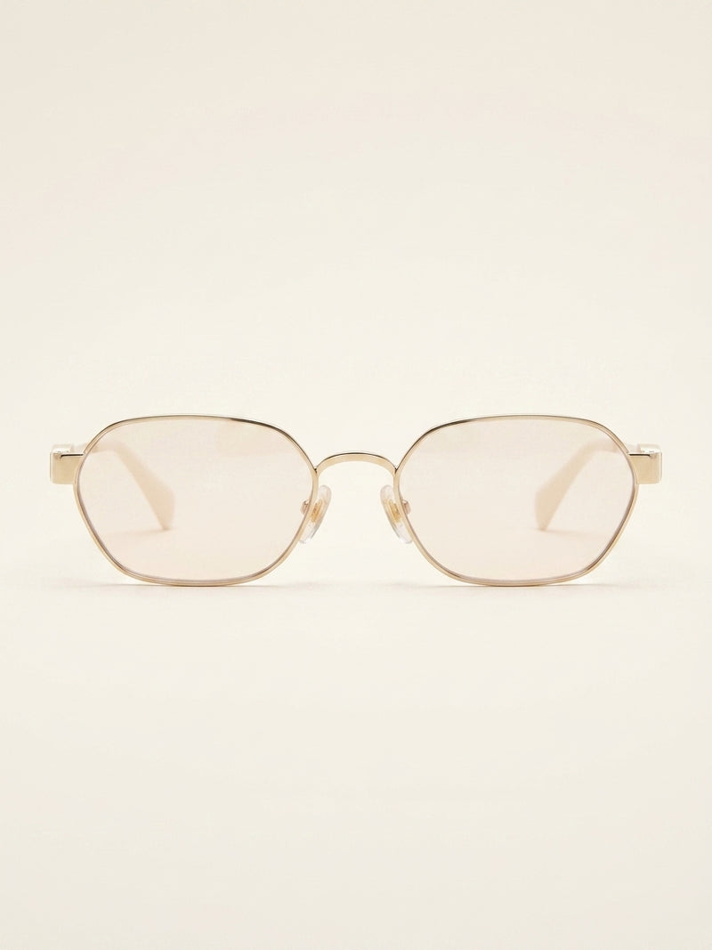 Gucci GG1593S rectangular metal sunglasses with tinted lenses - British product